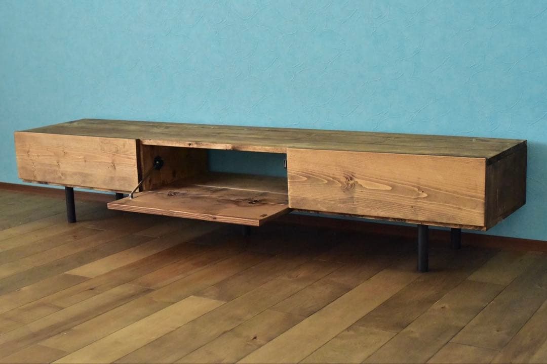 【稀少品】テレビボード180 ミディアムブラウンハンドメイド 無垢材 北欧