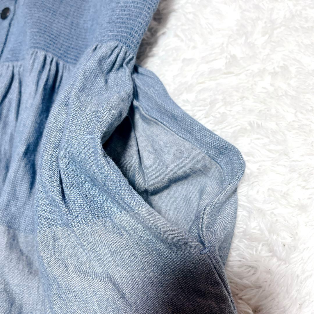 プランテーション　テンセルデニム　ロングワンピース　グラデーション