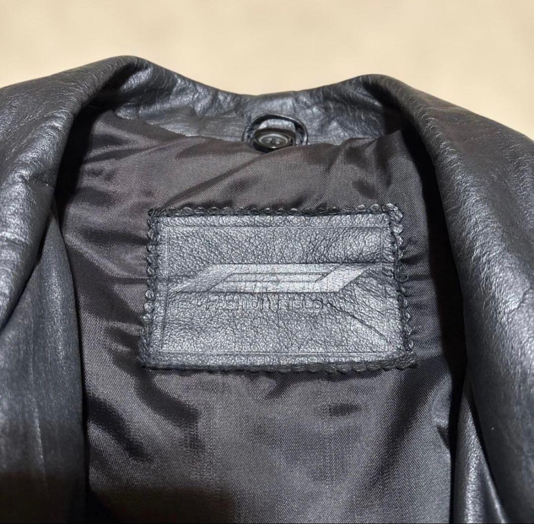 FASHION FIELD 黒 レザー ジャケット 牛革