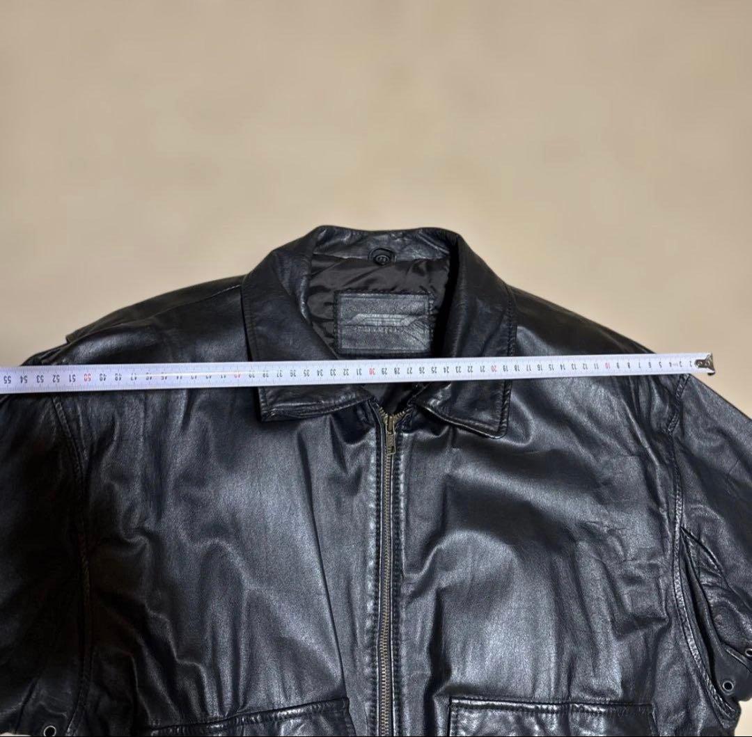 FASHION FIELD 黒 レザー ジャケット 牛革