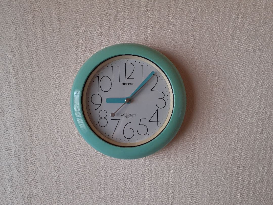 maruman　掛け時計　ポストモダン　スペースエイジ　グリーン