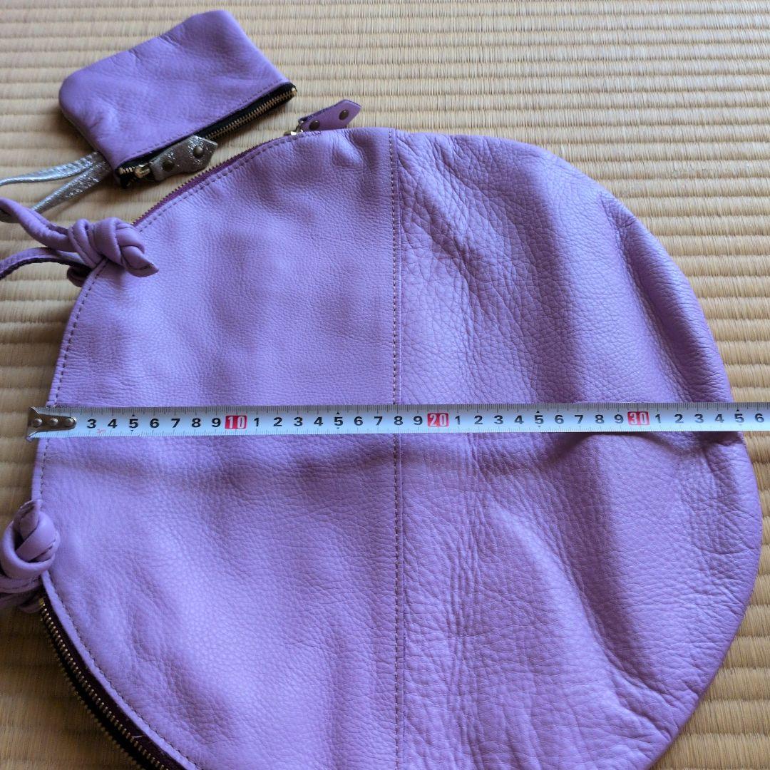 POMTATA ラベンダー レザー バッグ