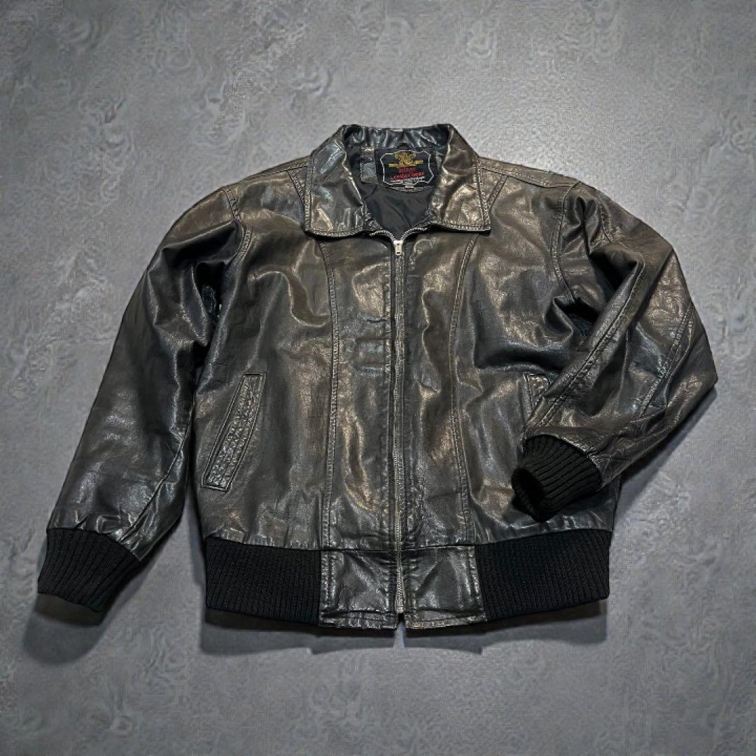 【短丈】レザージャケット 100%牛革