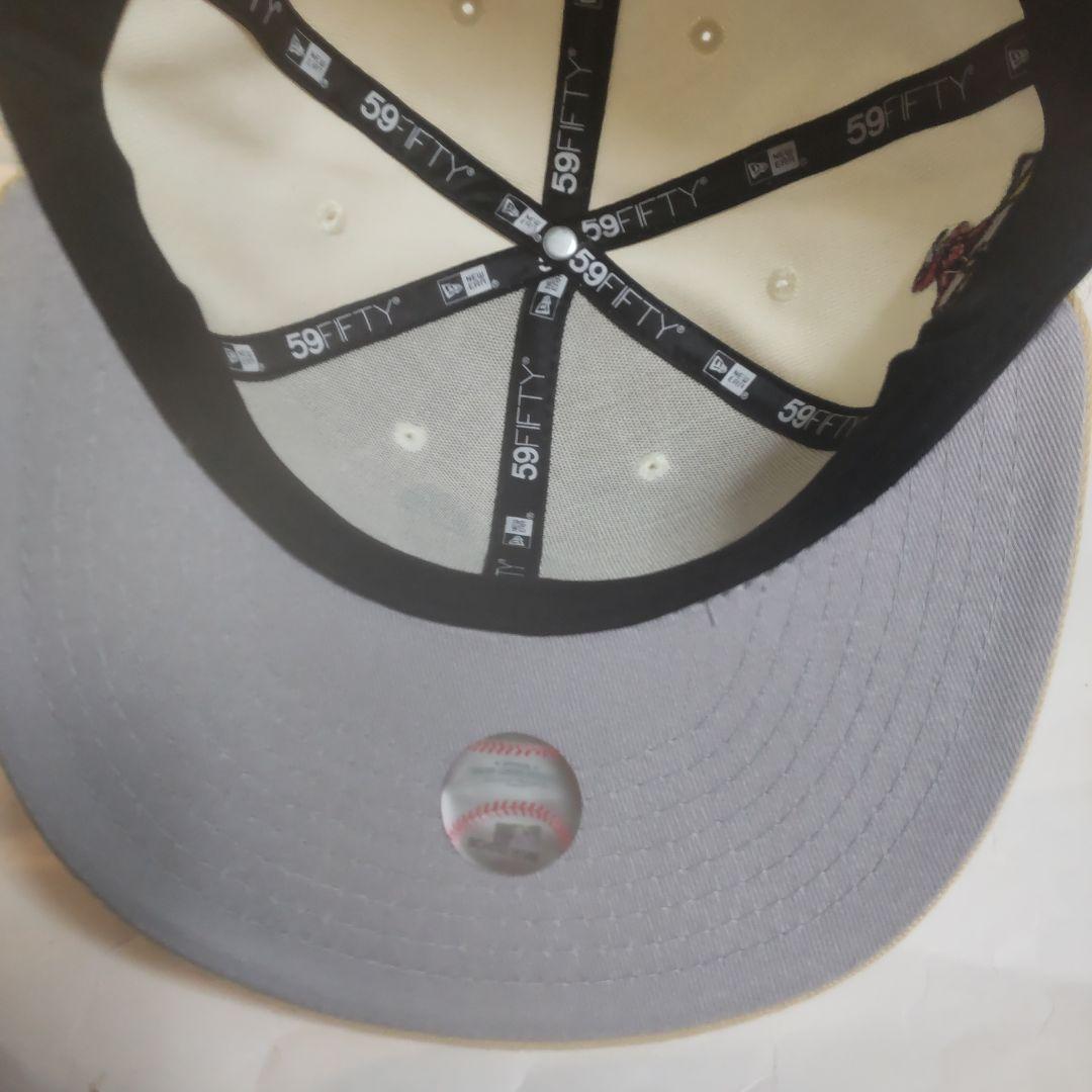 New Era 59FIFTY キャップ 7 1/2 ホワイト/ベージュ、崎山翼