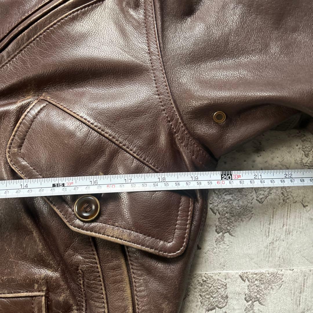 90s ライダースジャケット　レザージャケット　牛革　サイズM