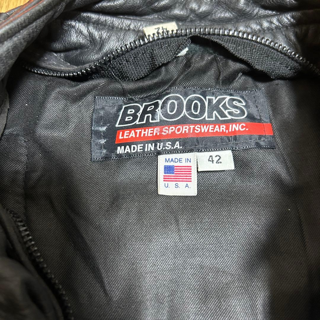 Brooks/ブルックス/ライダース/レザージャケット/革ジャン/黒/アメリカ製