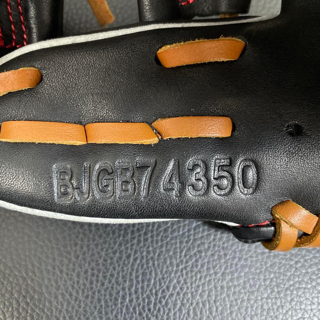 ZETT ゼット少年軟式グローブ ブラック/レッド　SSサイズ