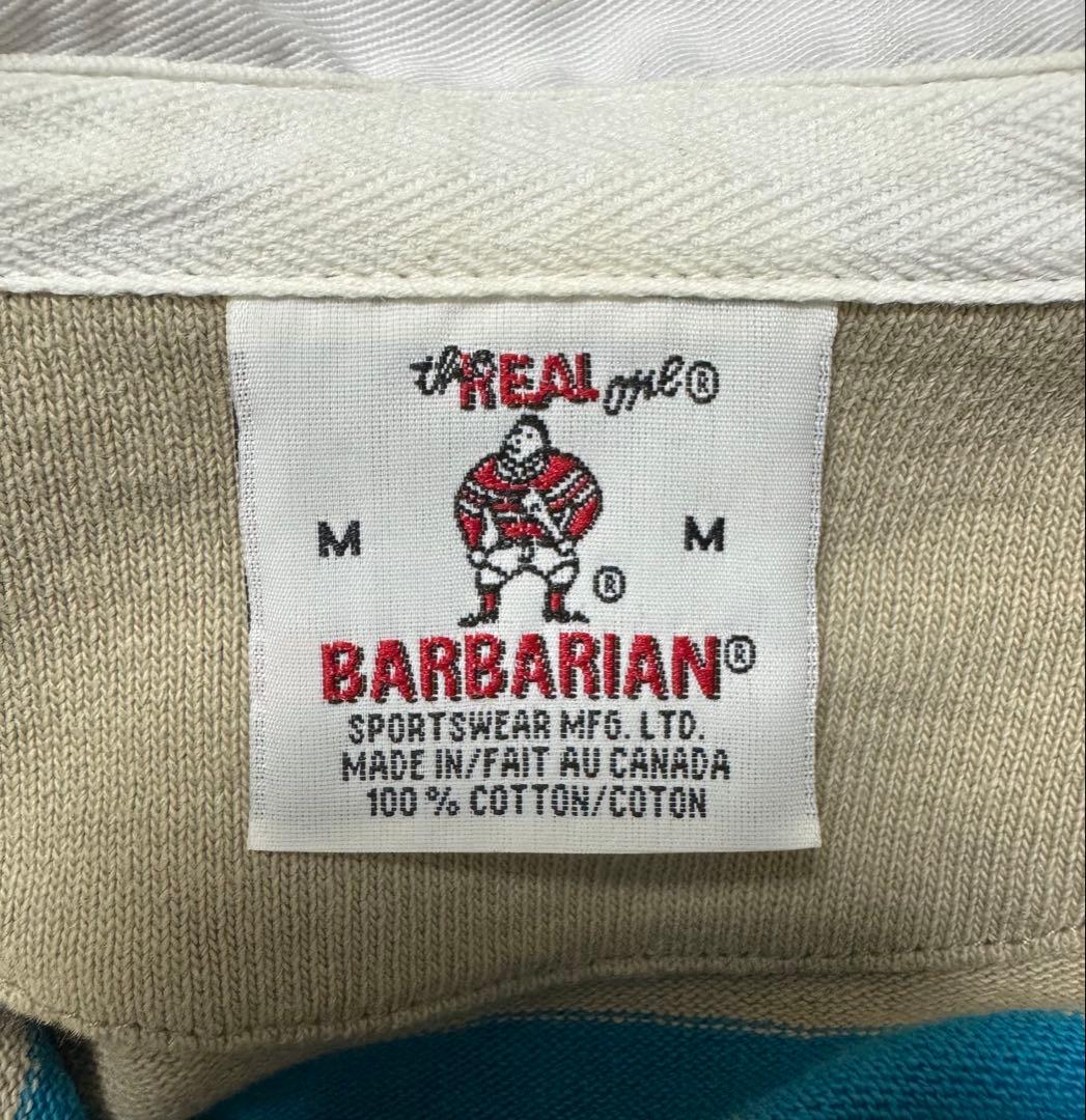 BARBARIAN × BEAMS LIGHTS ラガーシャツ カナダ製 M