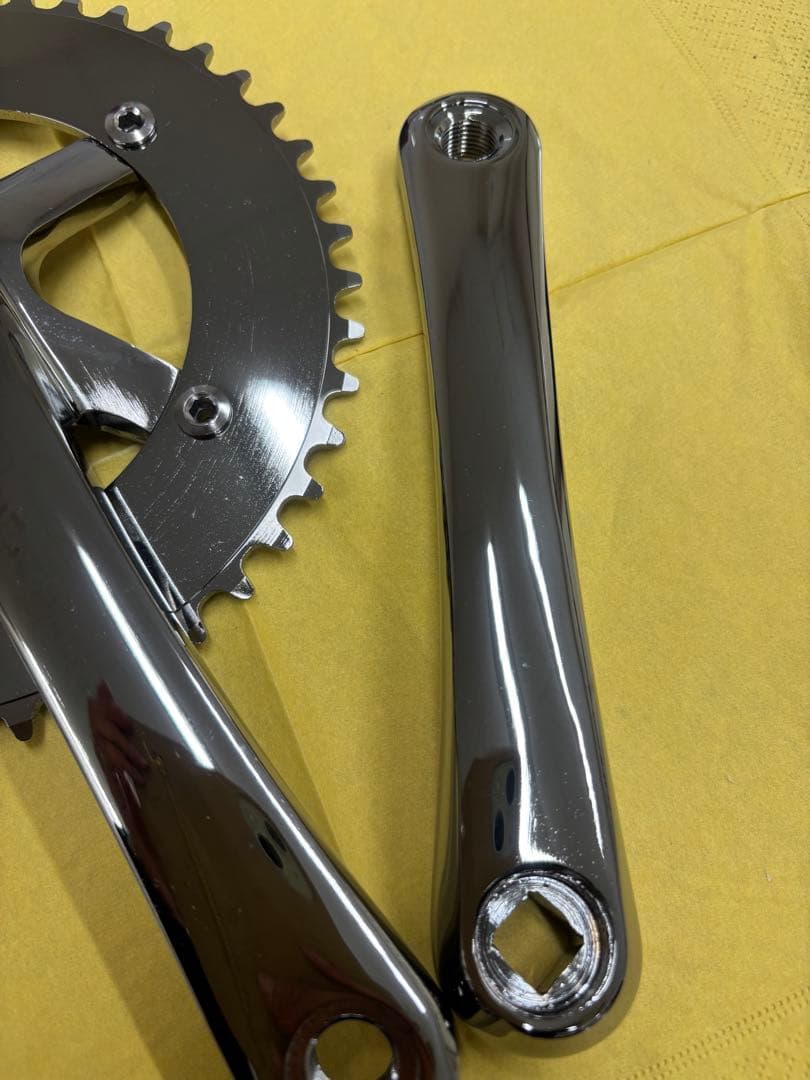 クランクセット クロームメッキ アルミニウム製