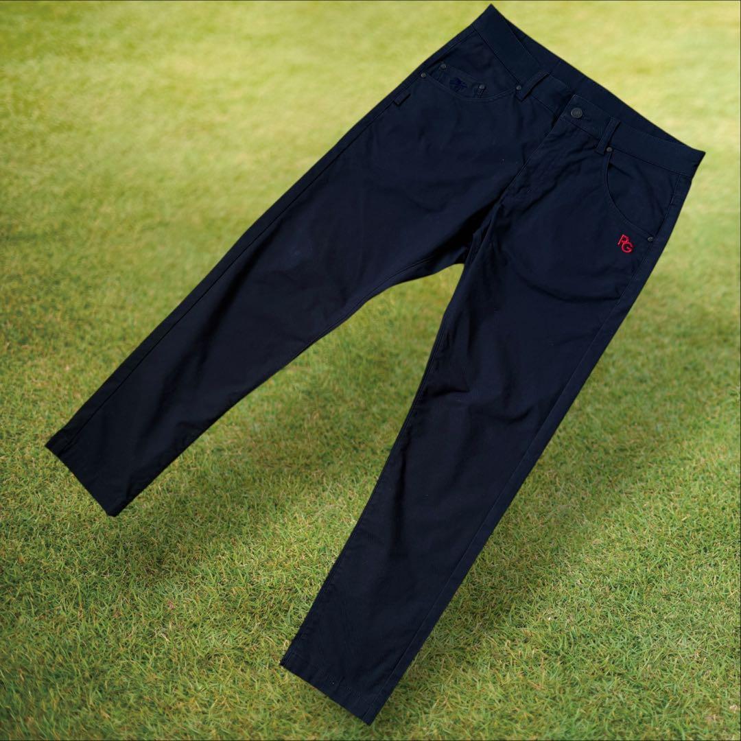 現行モデル　パーリーゲイツ　パンツ　紺　M〜L相当　濃紺　ネイビー　コットン素材