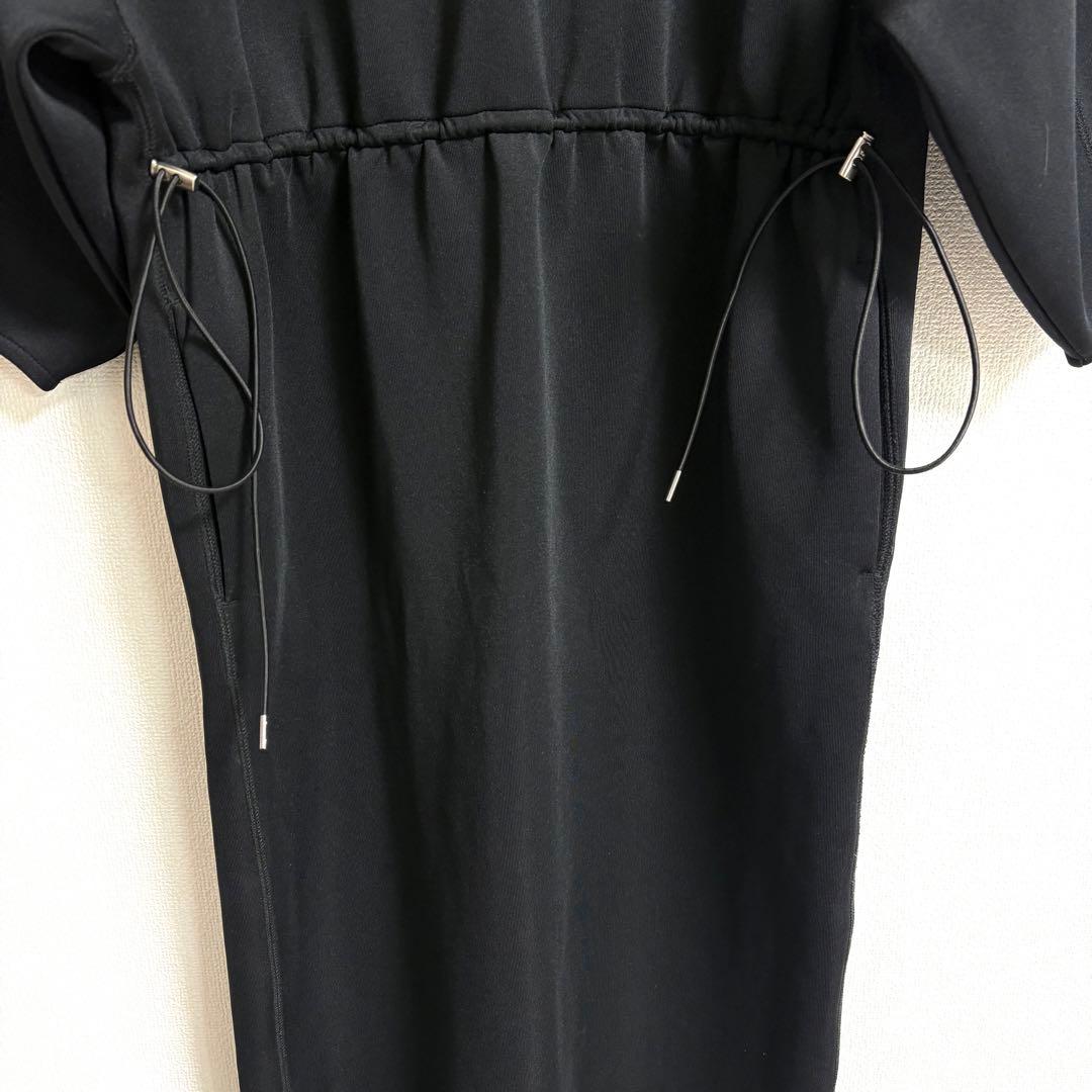 ADAM ET ROPE' ✨ハーフスリーブドロストワンピース　ブラック