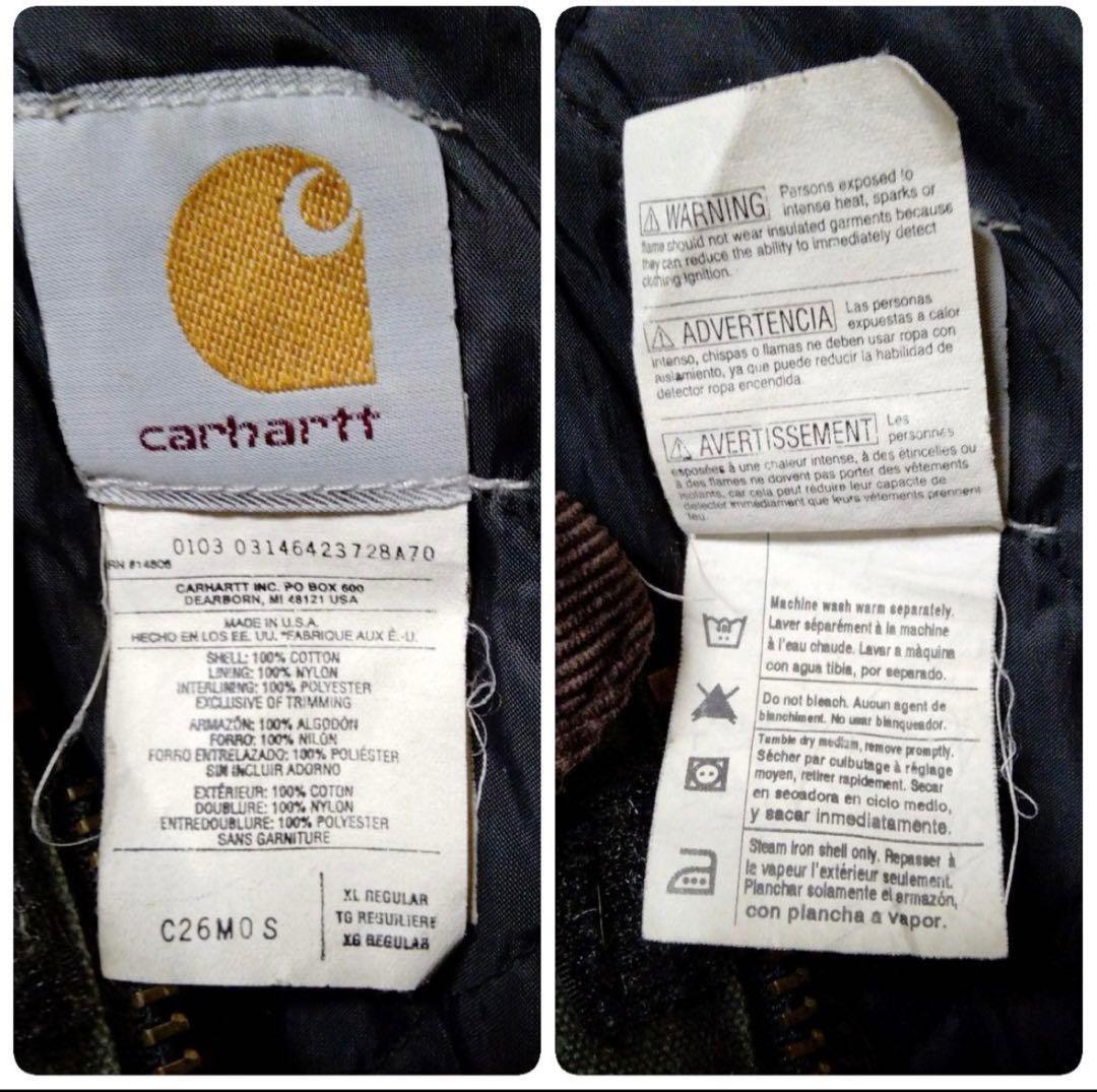 carhartt XL モスグリーン　トラディショナルジャケット