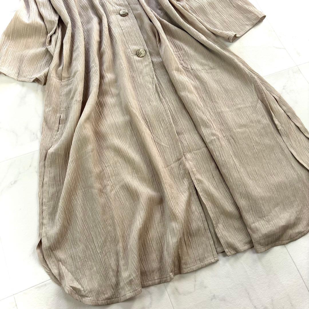 【新品未使用】大きいサイズ♡レリアン　１３＋　ロングワンピース　楊柳　ベージュ