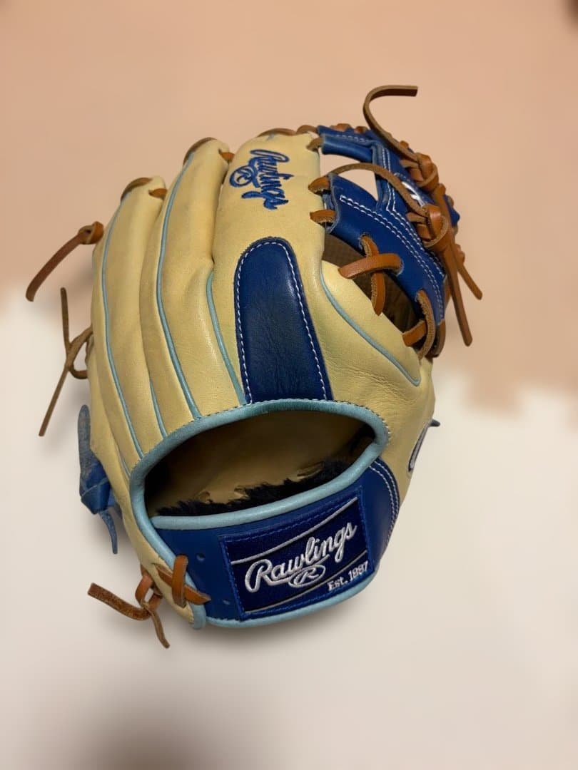 Rawlings 軟式グローブ 右投げ用 青/クリーム