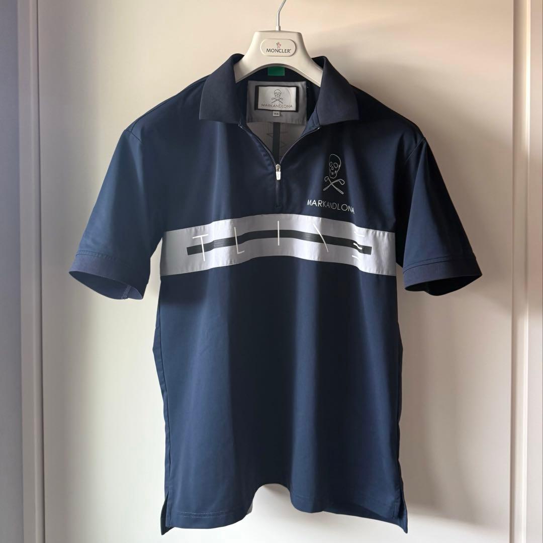 美品 ★ MARK&LONA ポロシャツ ネイビー マーク&ロナ 正規品 紺