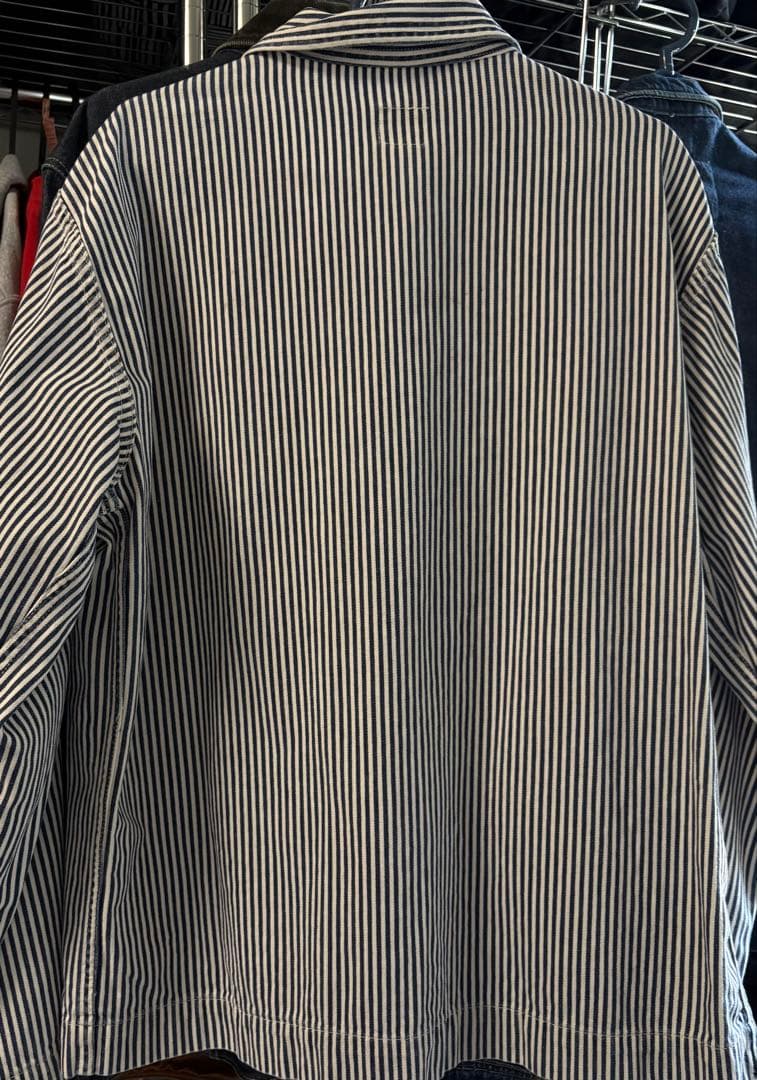 POSTOVERALLS ストライプジャケット LARGE