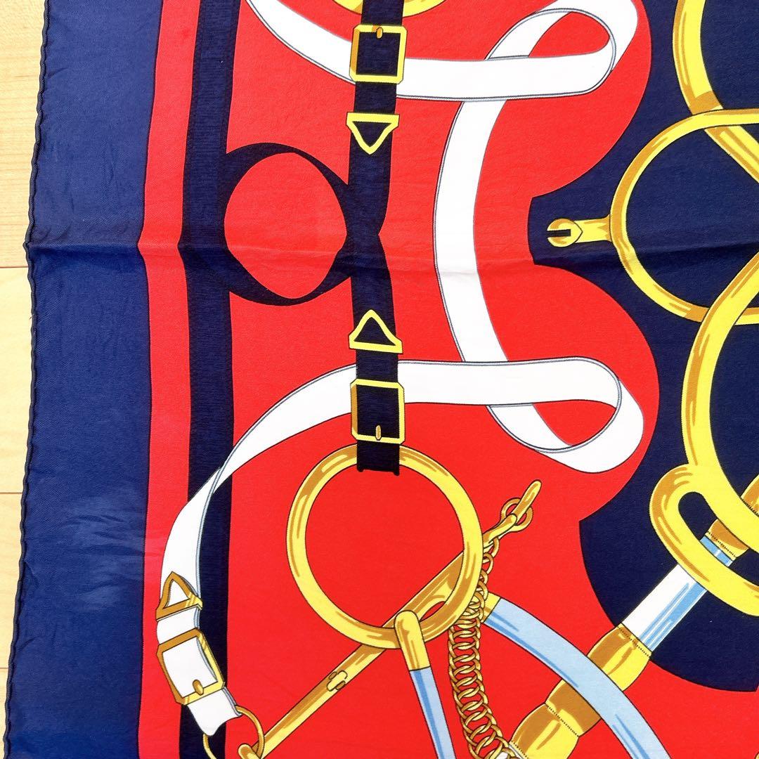 HERMÈS エルメス カレ90 黄金の拍車 Eperon d'or タグ付き