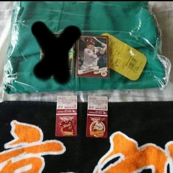 引退‼️楽天イーグルス【☆岡島豪郎☆】ユニフォーム(新品・刺繍L)6点セット