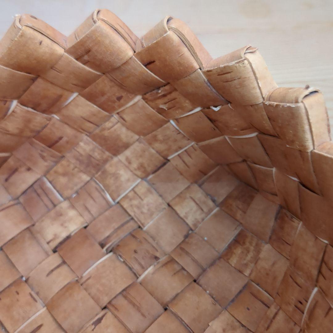 w*n様 北欧　vintage 白樺　かご　スタッキング 入れ子　3個セット バ