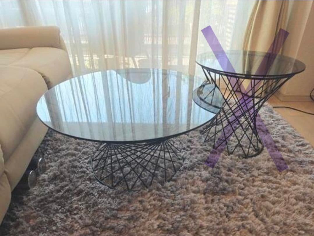 Francfrancマーリアコーヒーテーブル　ブラック&ブラック