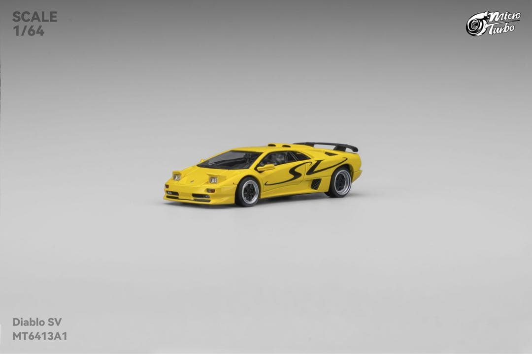 1/64 micro turbo ランボルギーニ　ディアブロ SV 黄色