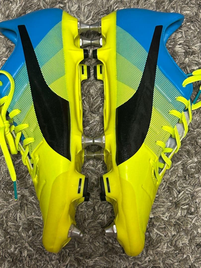 【新品】PUMA エヴォパワー2 取替式スパイク イエロー/ブルー