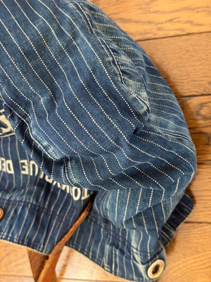 Pherrow's デニム トートバッグ ストライプ