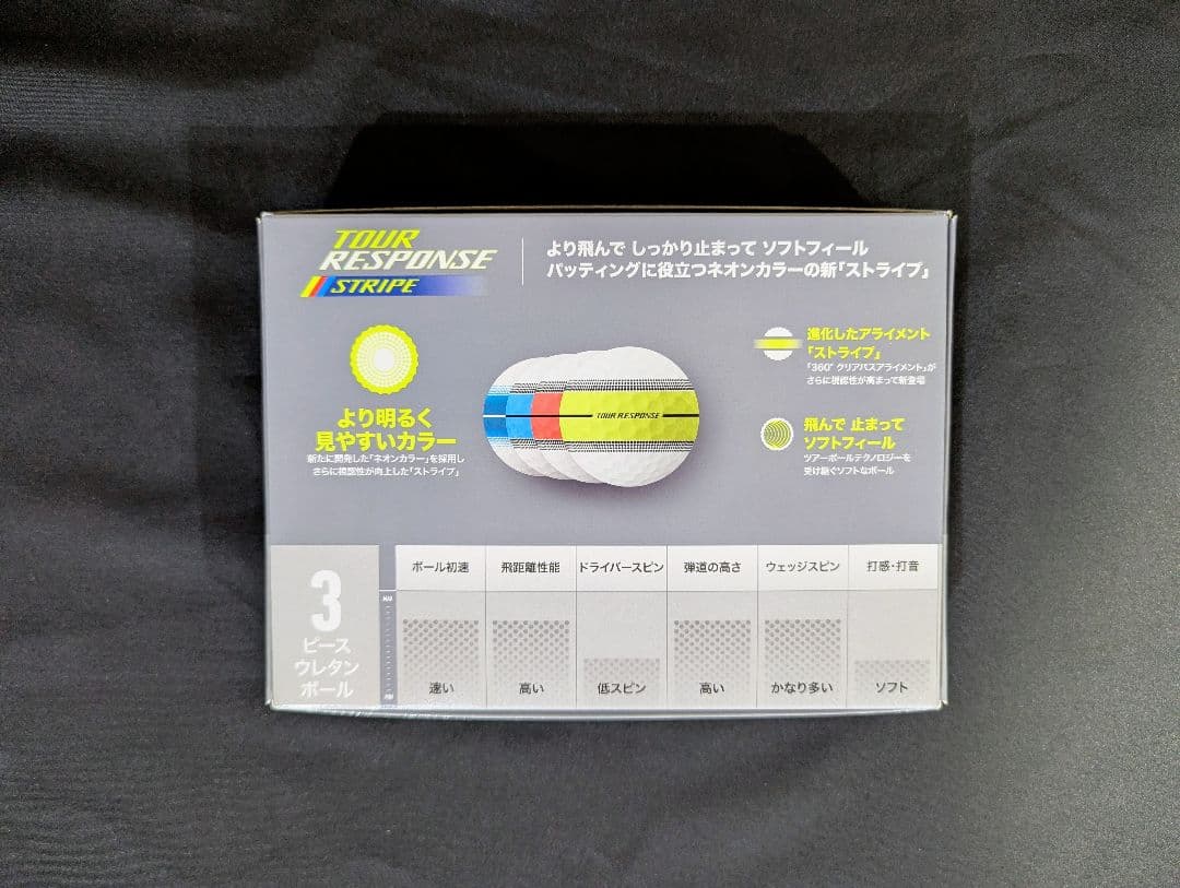 【2ダース24個・未使用・箱付】ツアーレスポンス ストライプ マルチカラー