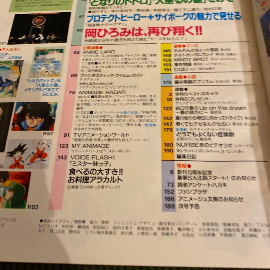 ポスター付アニメージュ　1988年6月号　AKIRA アキラ　大友克洋　徳間書店