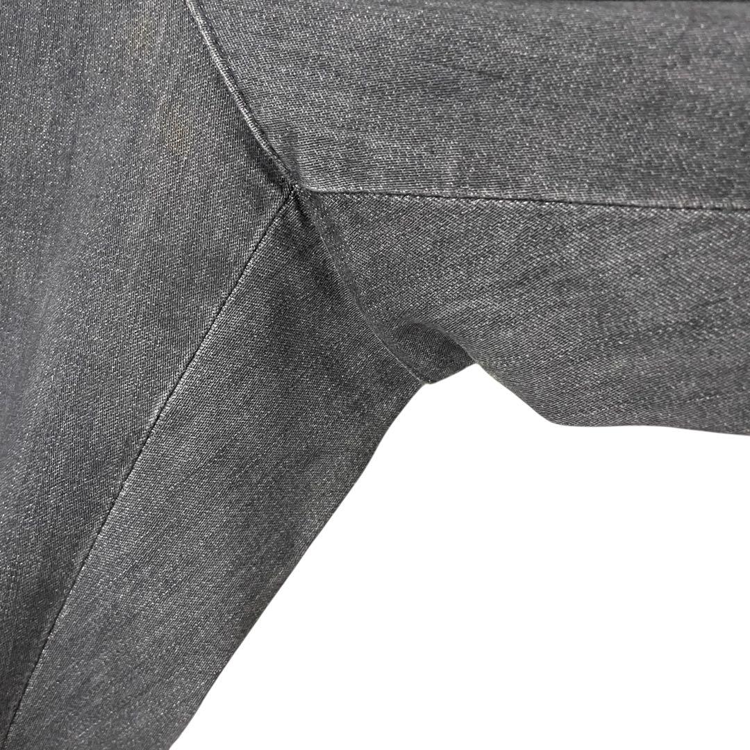 美品 PAPAS パパス ストレッチワイドデニムパンツ ハイウエスト 希少 52