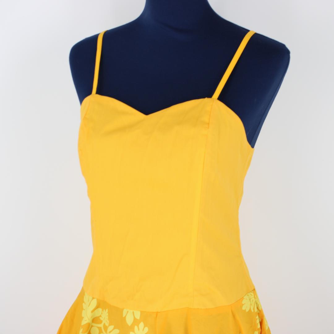 【フラダンス用衣装 ハワイ製】MUUMUU FACTORY イエロー ドレス