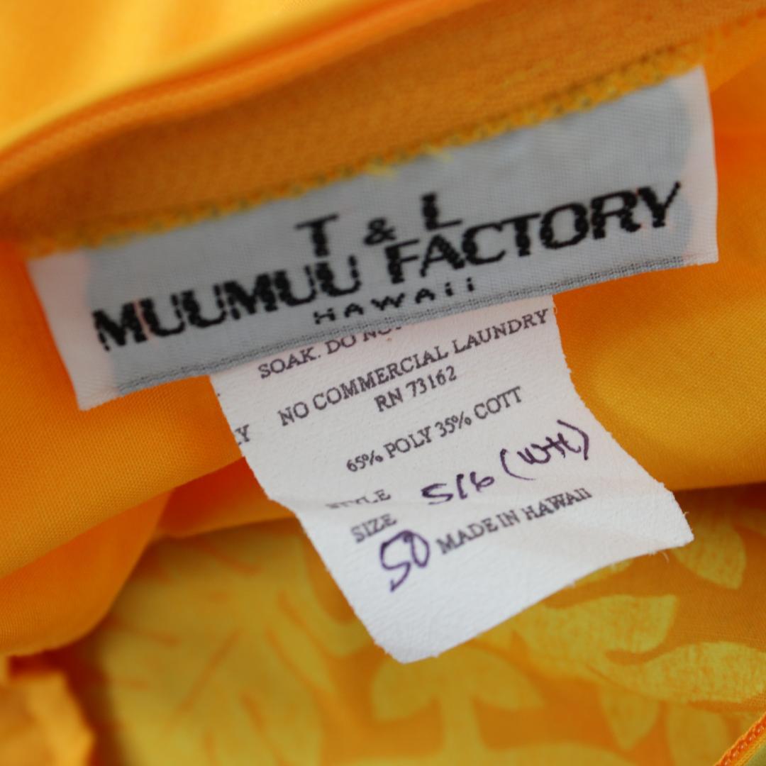【フラダンス用衣装 ハワイ製】MUUMUU FACTORY イエロー ドレス