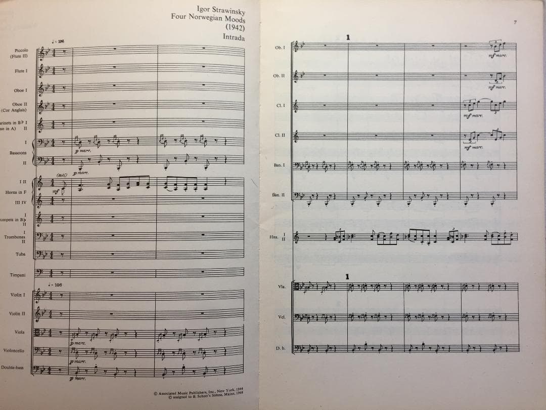 新規、Strawinsky Collection Score 2