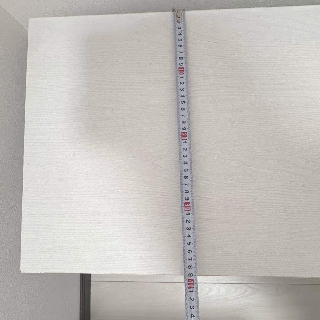 ホワイト木製センターテーブル ローテブル引き出し付き