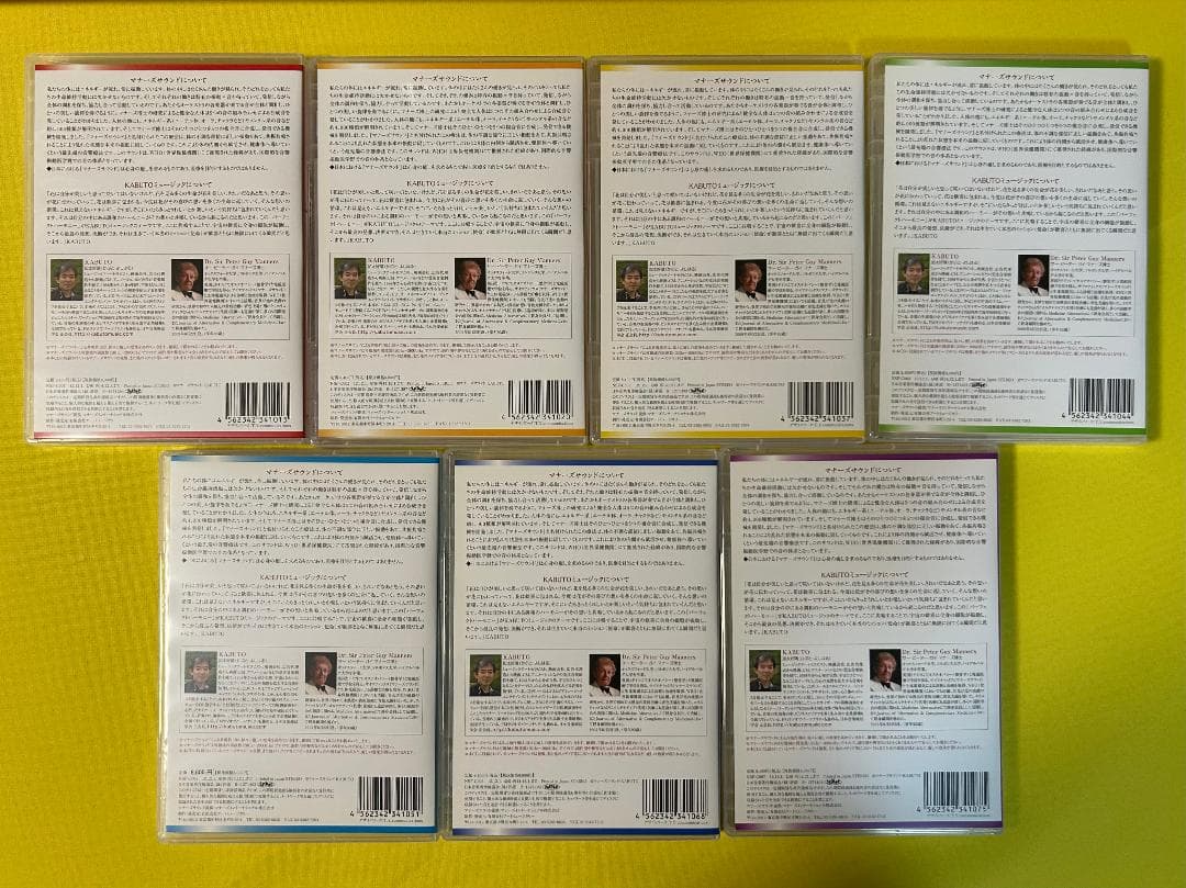 チャクラ１〜７　７枚CD　各８種類のマナーズサウンドとKABUTOミュージック