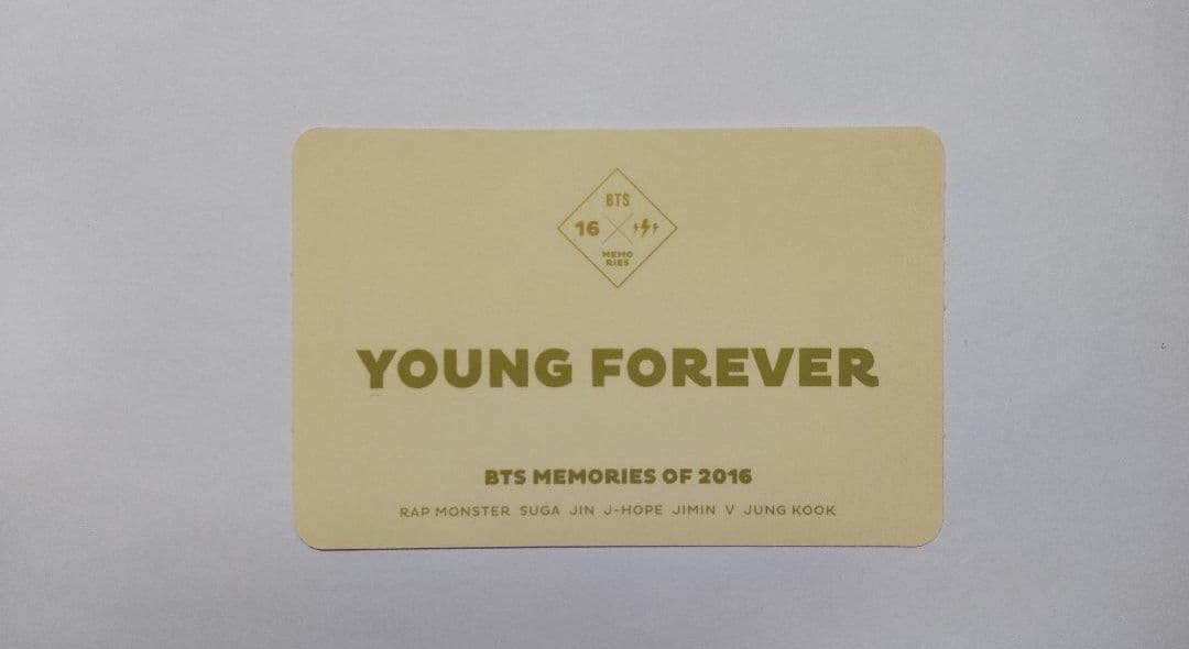 bts memories of 2016トレカ young forever レア