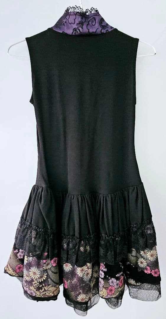 和ゴス 和風ゴシック ドラゴン 刺繍 ノースリーブドレス ヴィジュアル