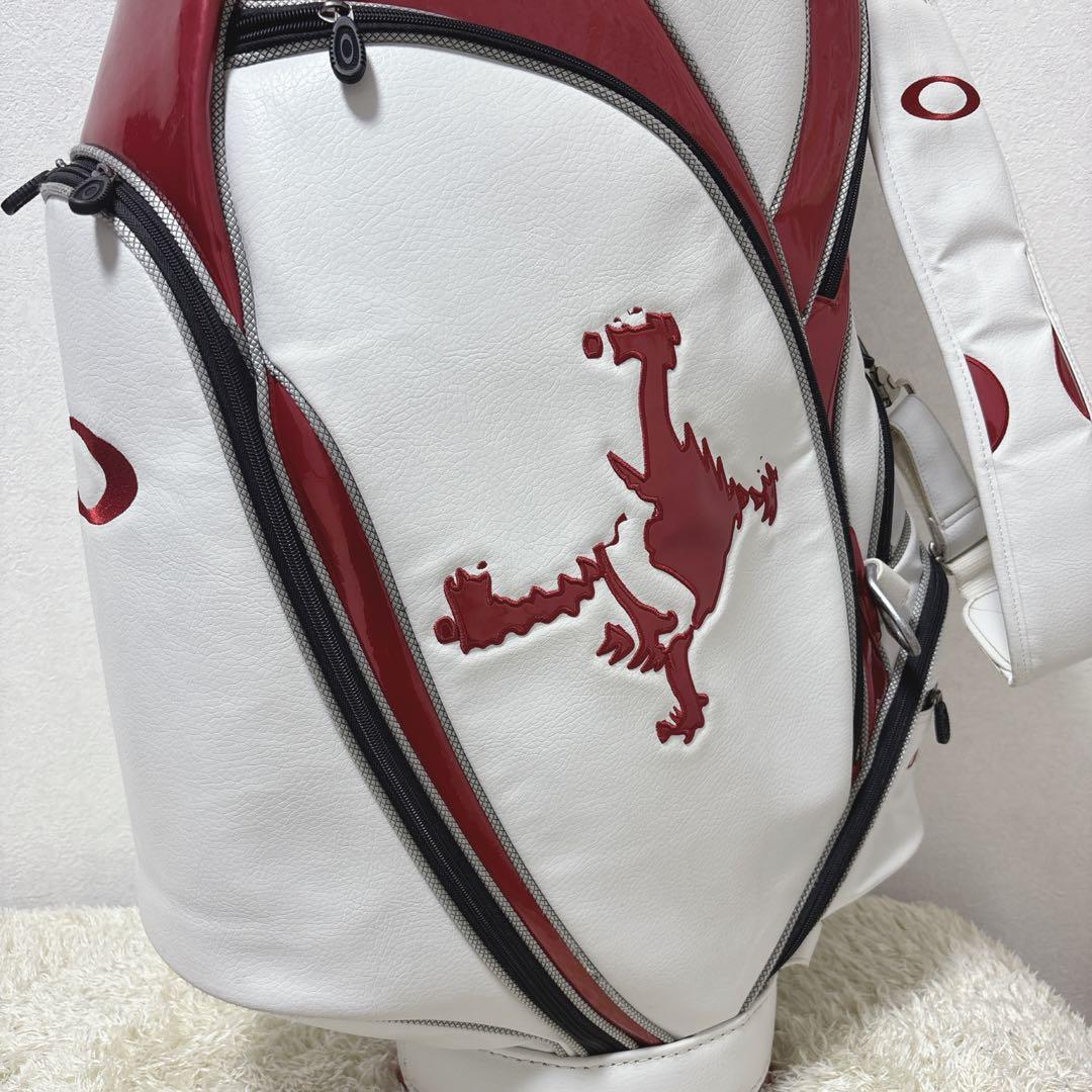 【美品】 オークリー キャディバッグ カート式 8分割 レザー・エナメル仕様