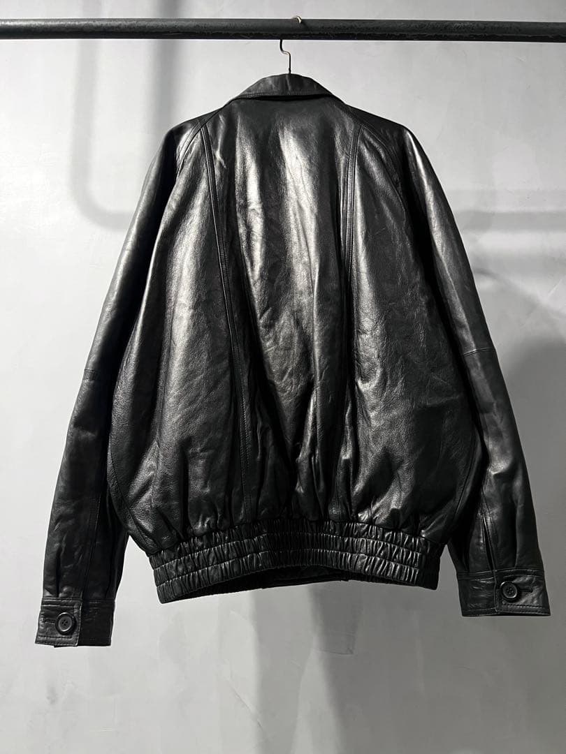ラムレザージャケット ダブル 本革 イタリア製 ビンテージ