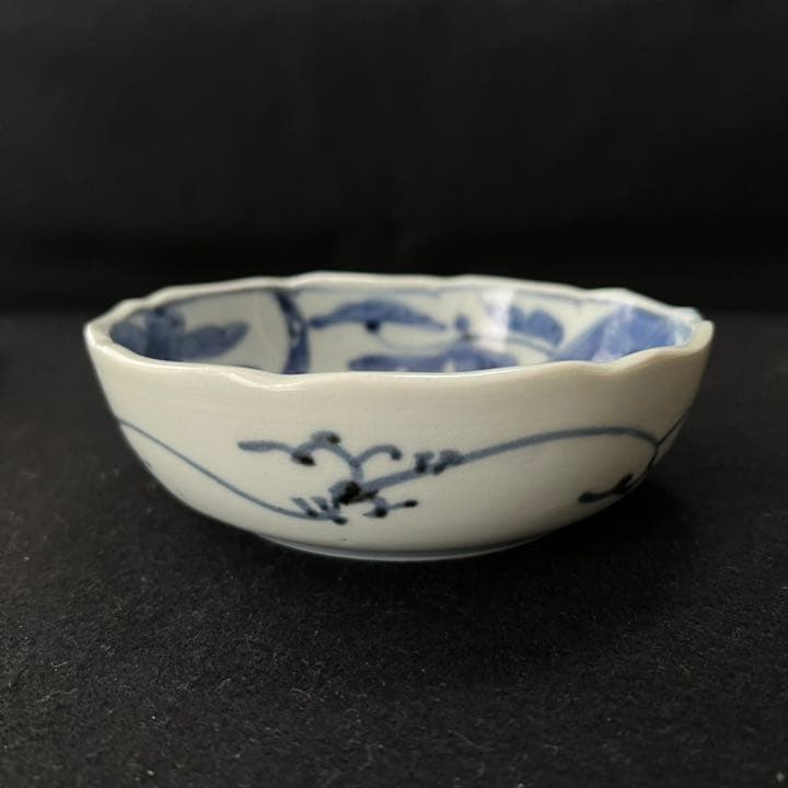 古伊万里　染付　膾皿　5枚　なます皿　渦幅