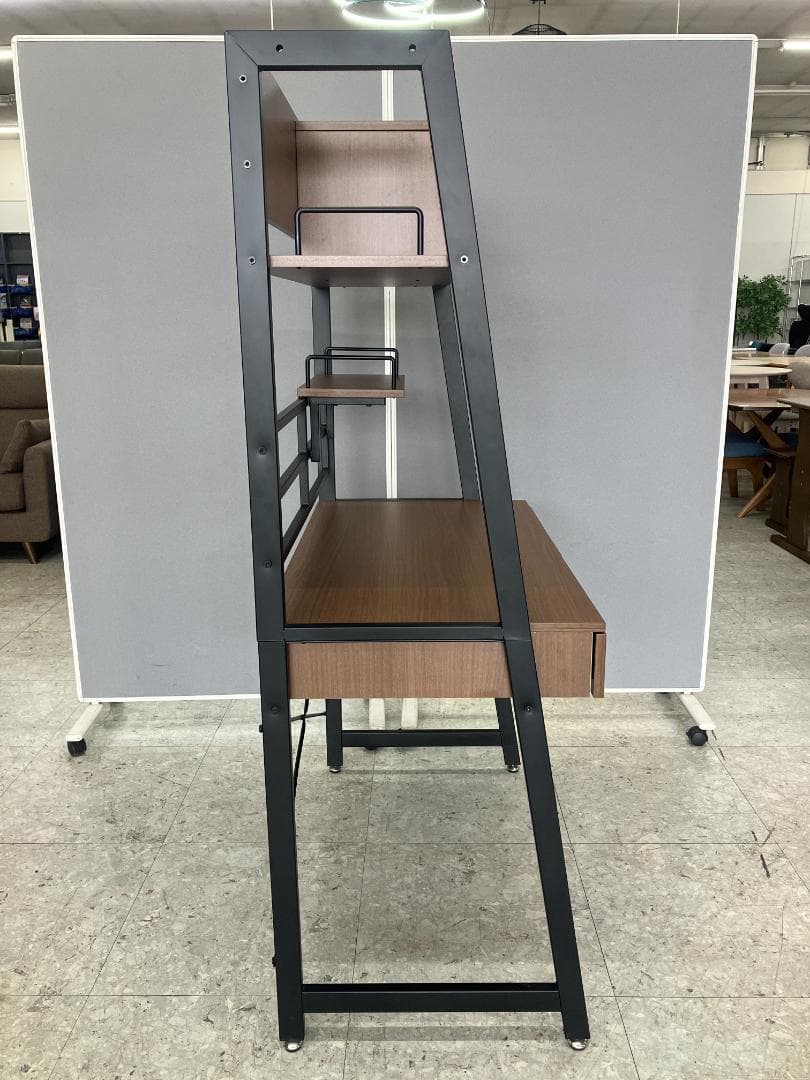 ニトリ 省スペースデスク ブラウン