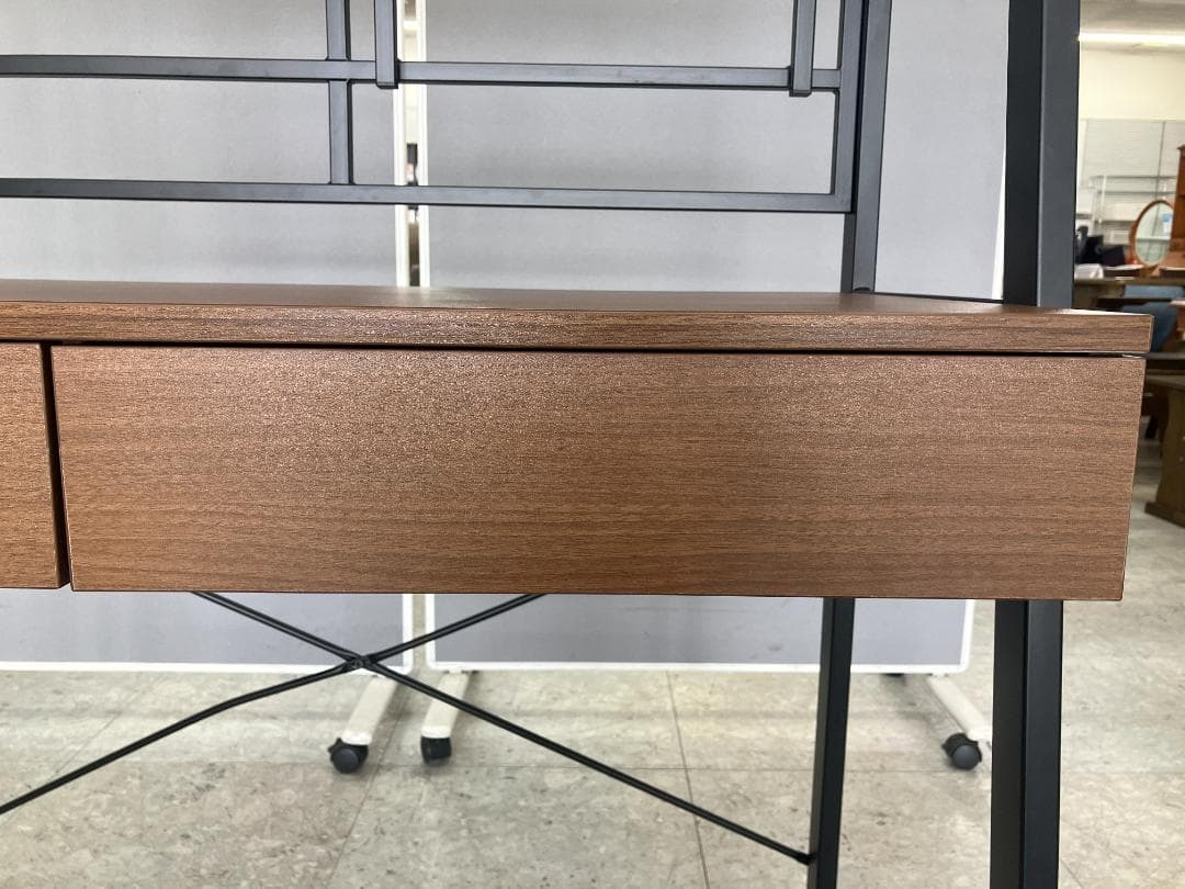 ニトリ 省スペースデスク ブラウン