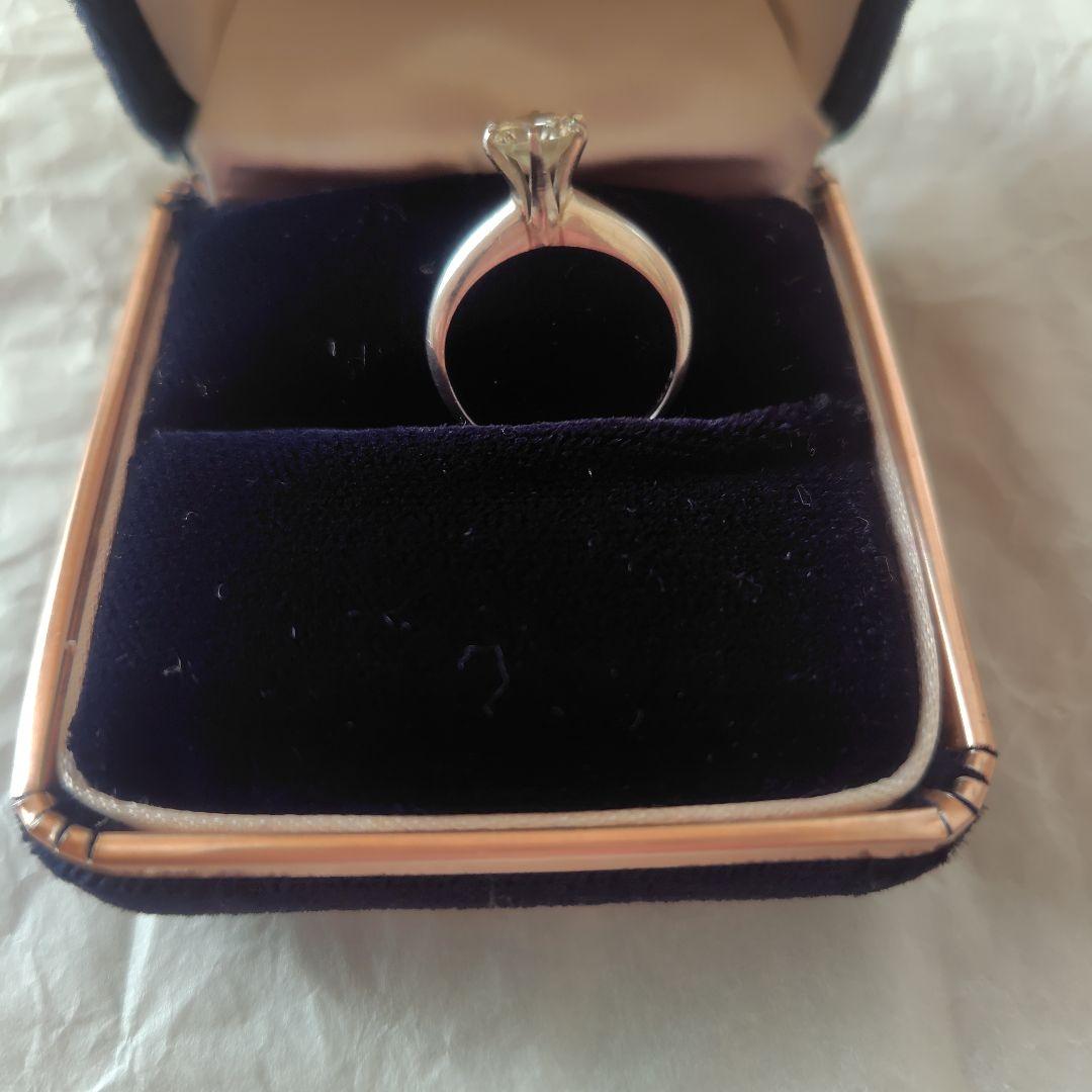 ソリティアプラチナダイヤモンドリング　Pt刻印　美品♡