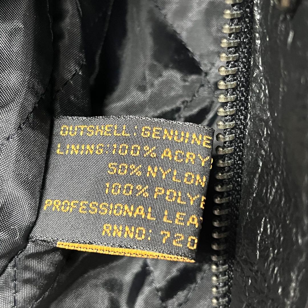 ほぼ未使用　AVIREX USA HI ROLLERS レザージャケット　XL