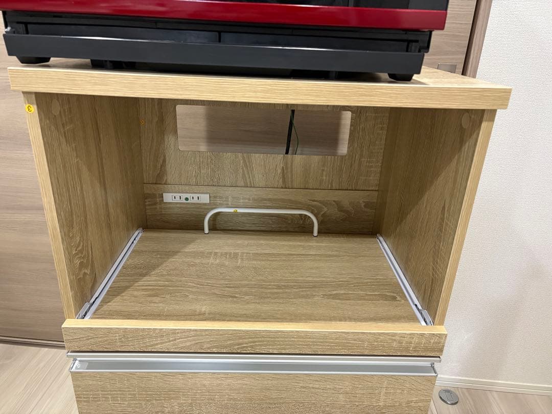 【美品】キャスター付きキッチンラック レンジ台 幅60cm