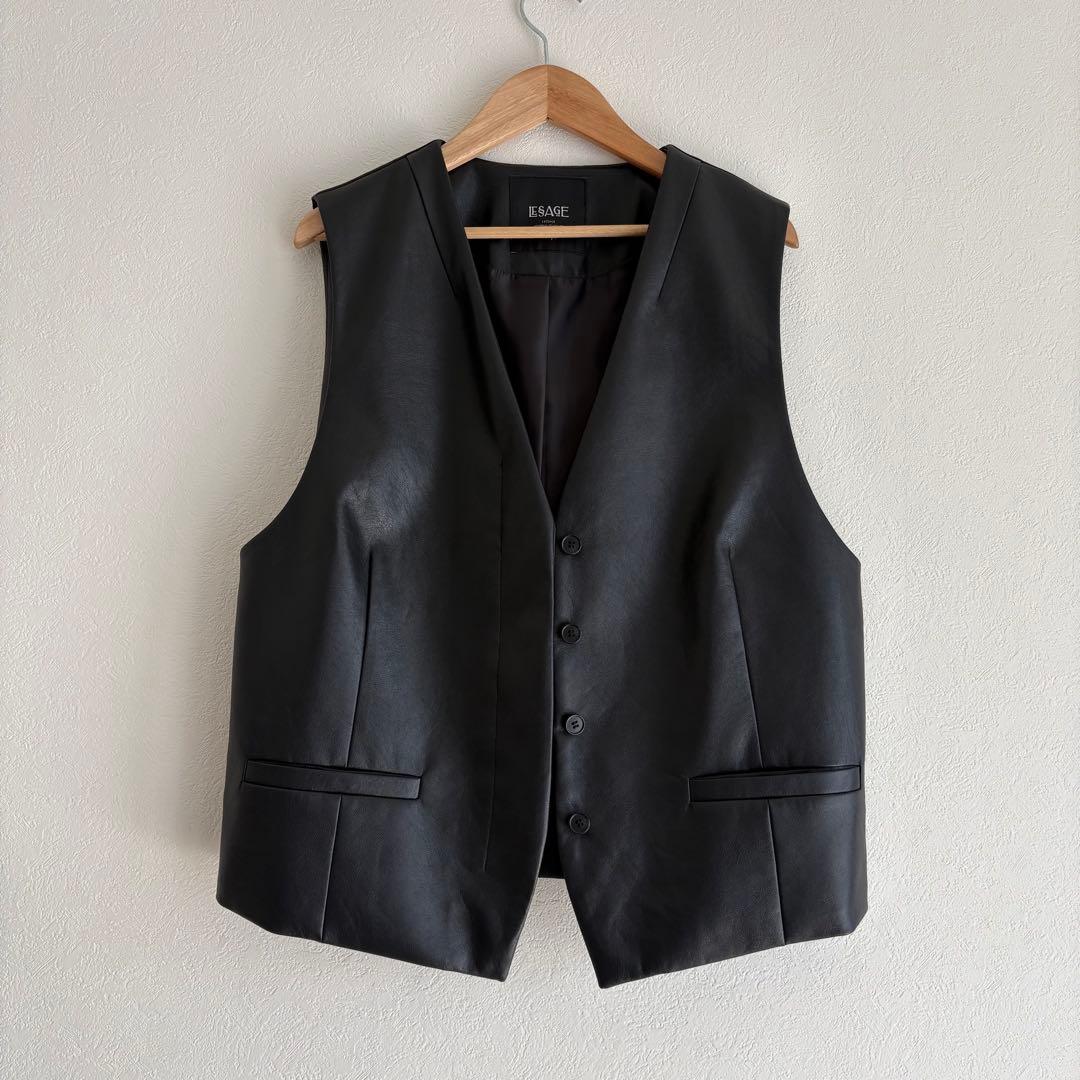 ジャーナルスタンダードレサージュ　シンセティック レザーベスト