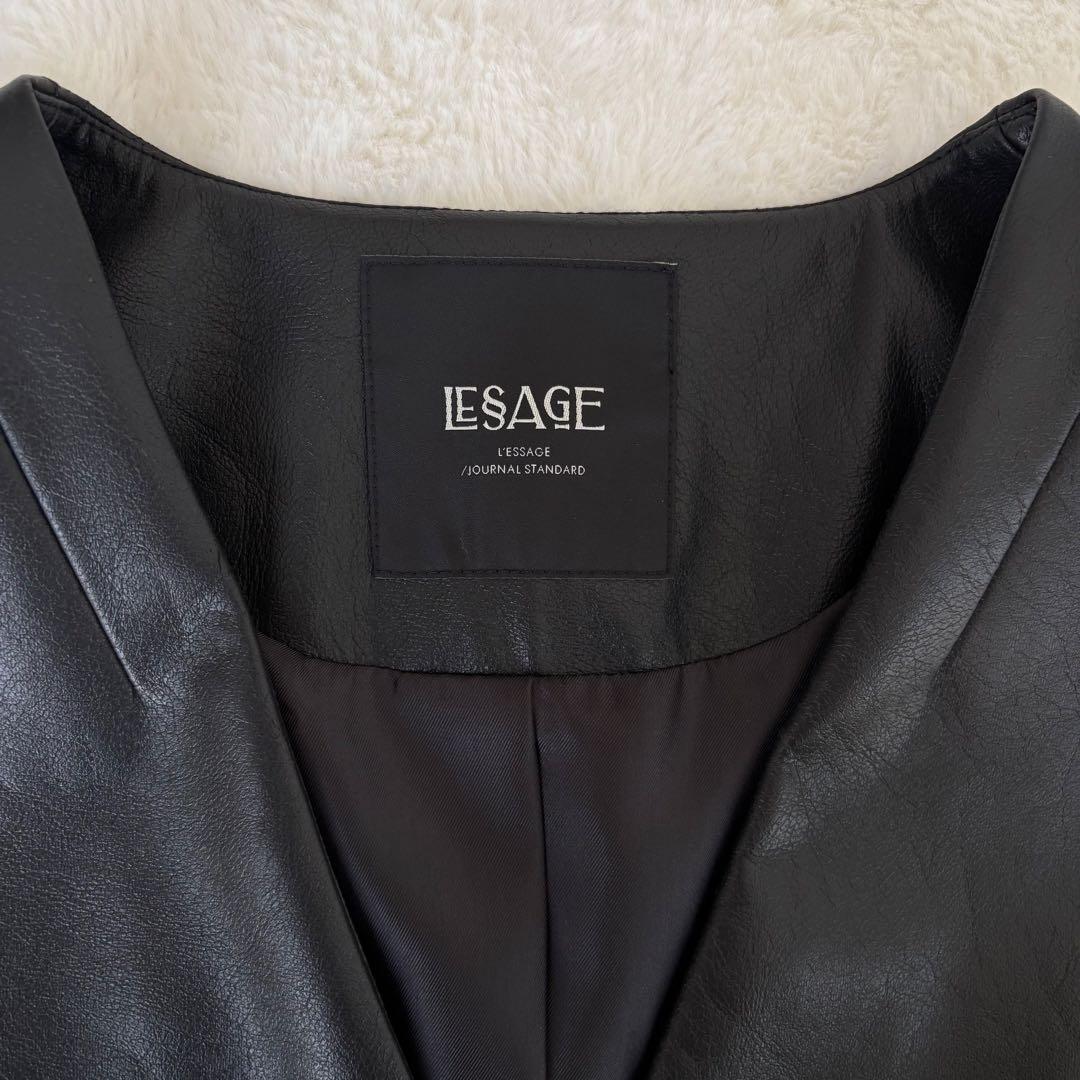 ジャーナルスタンダードレサージュ　シンセティック レザーベスト