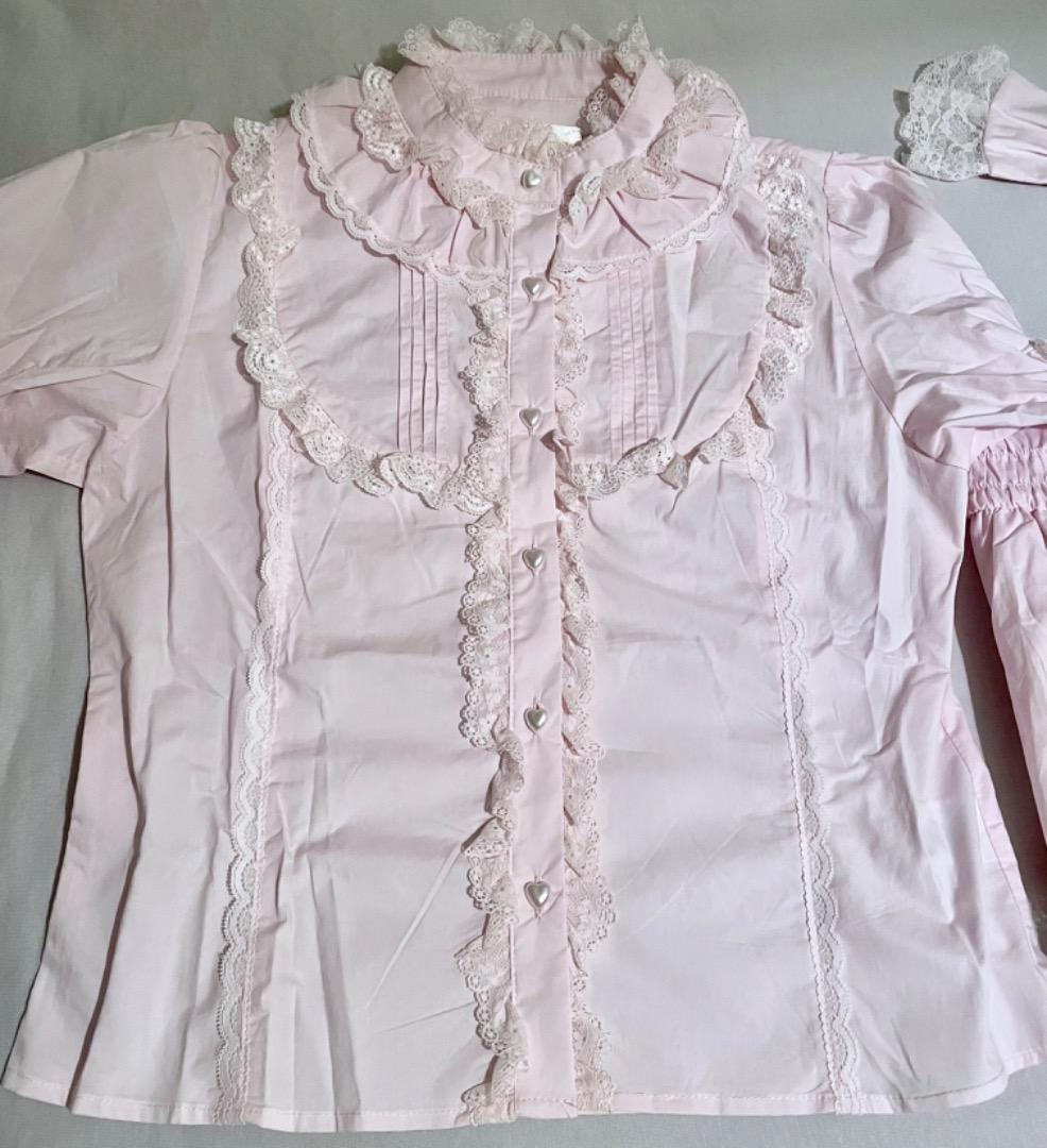 Lilia 姫袖ブラウス ピンクM 華ロリ ロリータ