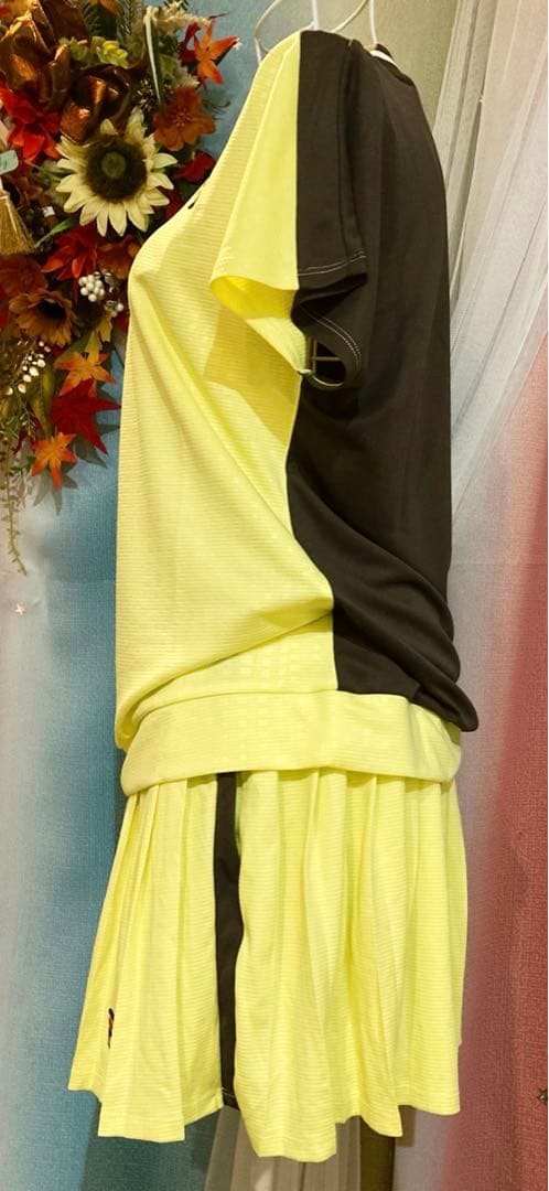 No.866 FILA スモーキーYELLOWのゲームシャツ☆XL☆新品☆