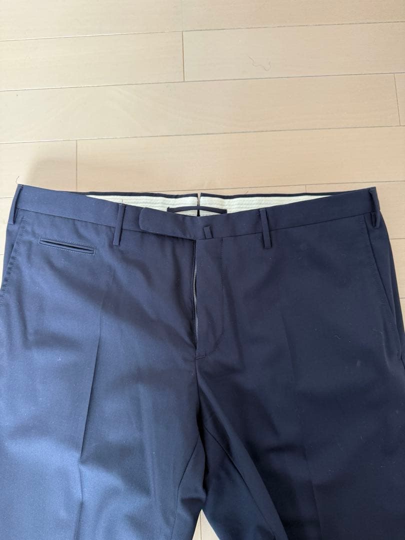 INCOTEX ネイビー スラックス ウール100% サイズ52
